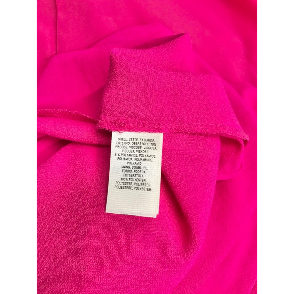 Anthropologie‎ Maeve Pink Strapless Wide Leg Romper, Pockets Size 10 EUC - Picture 8 of 9